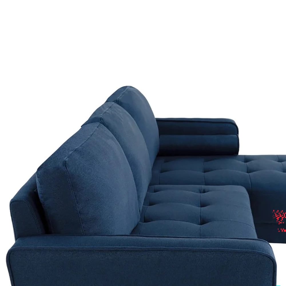 Lifestyle Solutions Langford Sofa Chaise Sectional, Navy