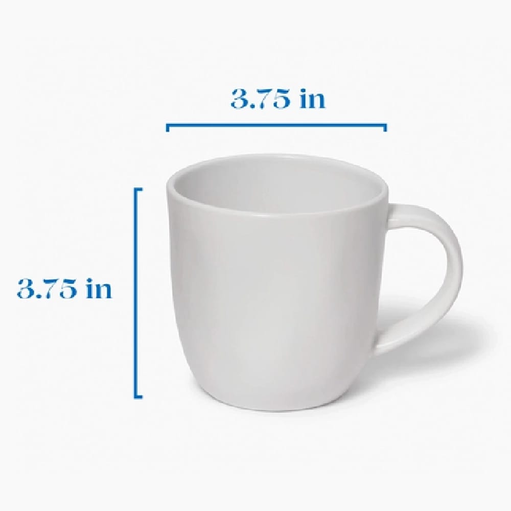 Leeway Mug, Solid White, Set of 6