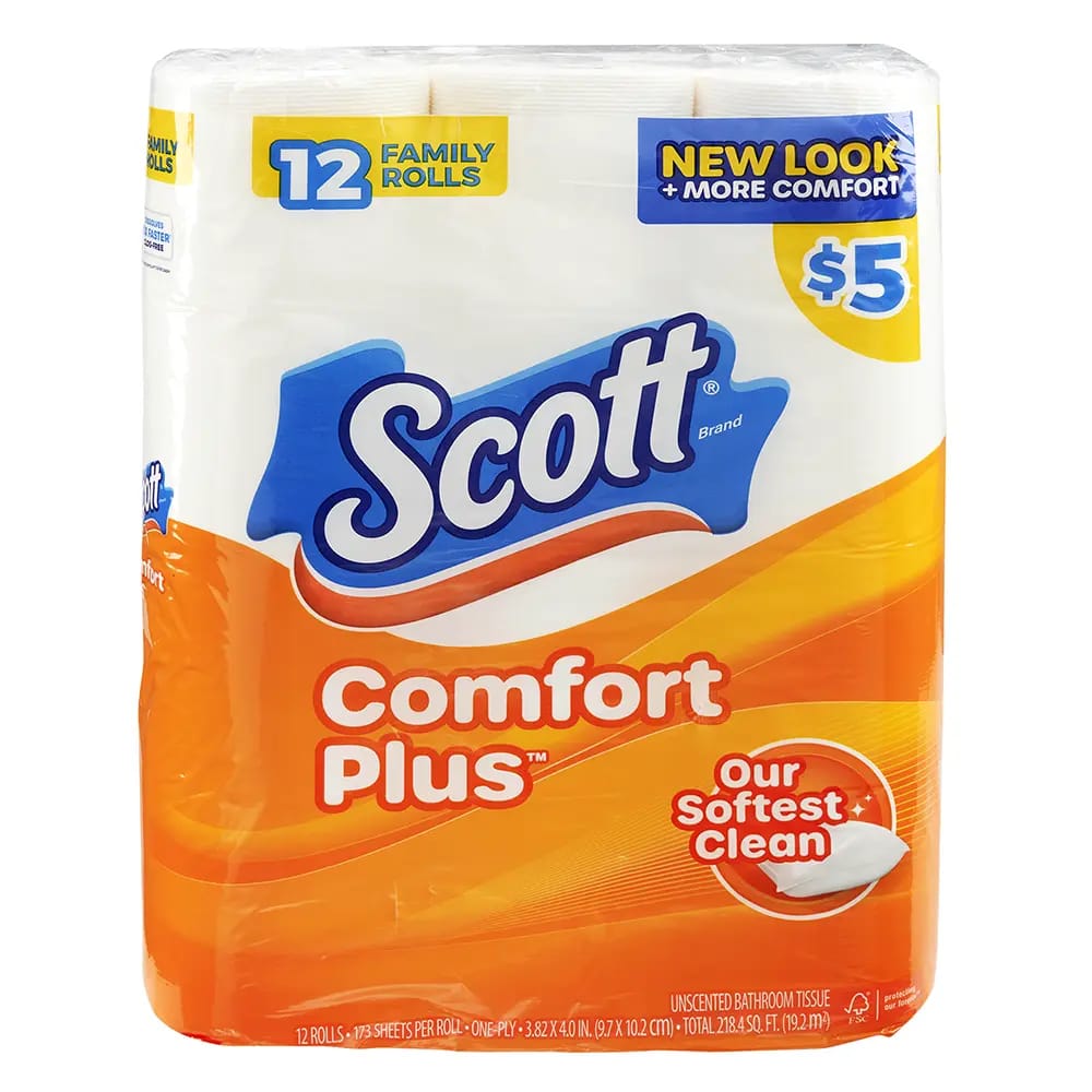 Scott Comfort Plush Bathroom Tissue, 12 Count