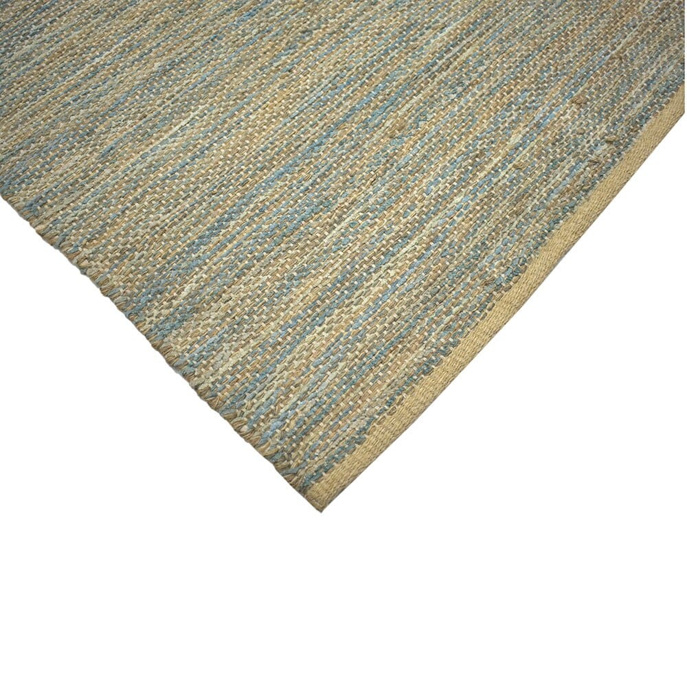 Handwoven 5' x 8' Chenille and Jute Area Rug with Non-Skid Backing