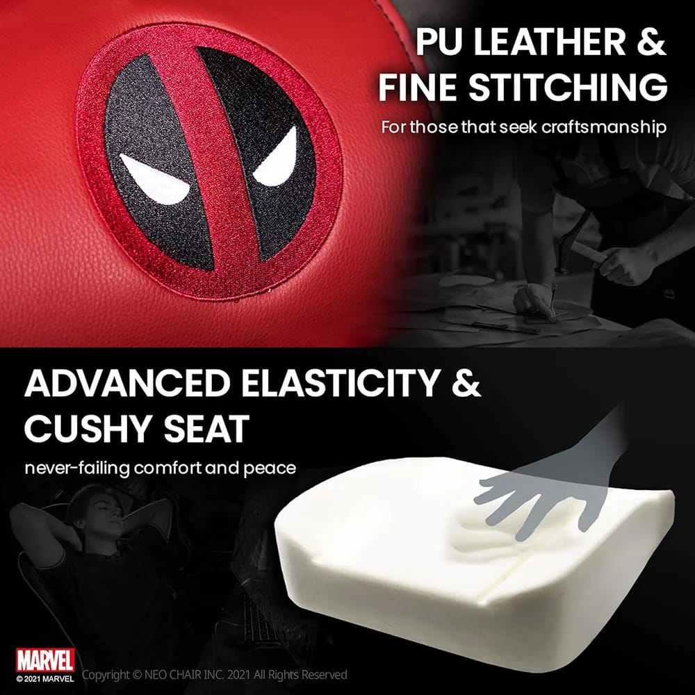 Neo Chair Marvel Avengers Gaming Chair with Foot Rest, Deadpool