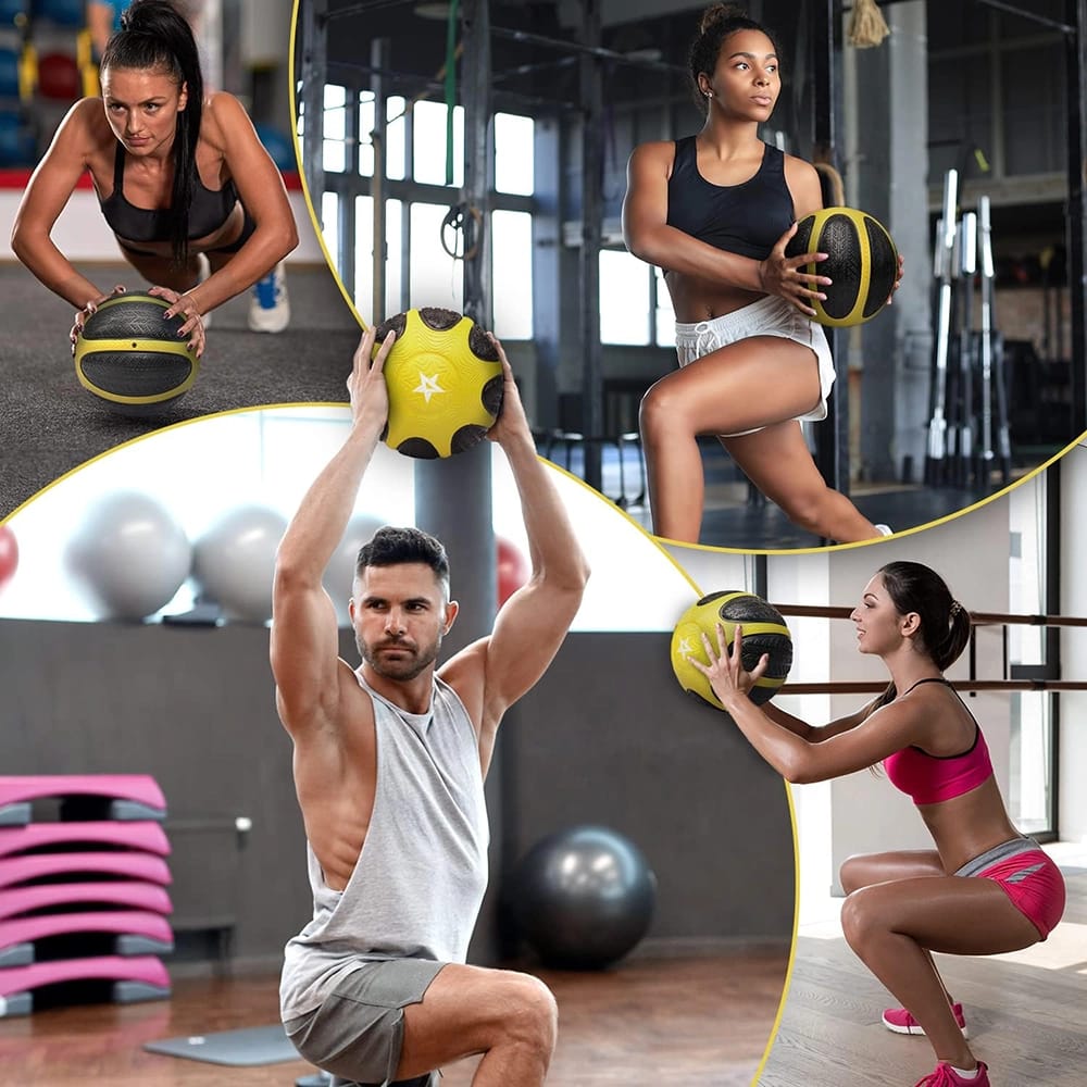 Yes4All Textured Grip Medicine Ball, 8 lbs