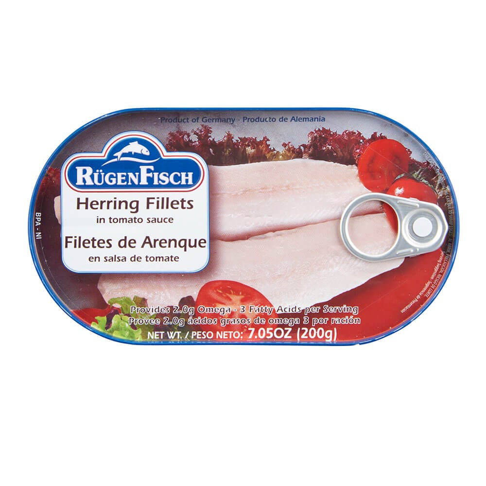 Rugen Fisch Herring Fillets in Tomato Sauce, 7.05 oz