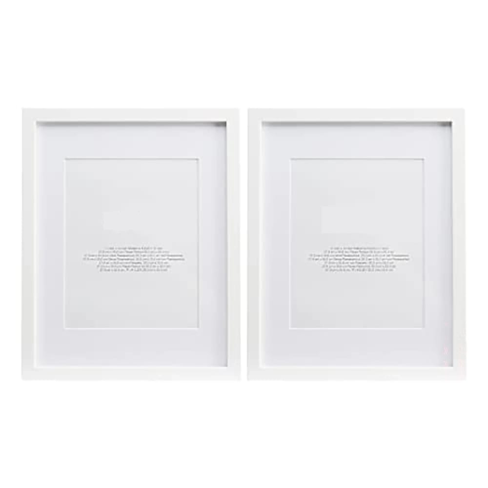 Photo Picture Frame, White, Pack of 2