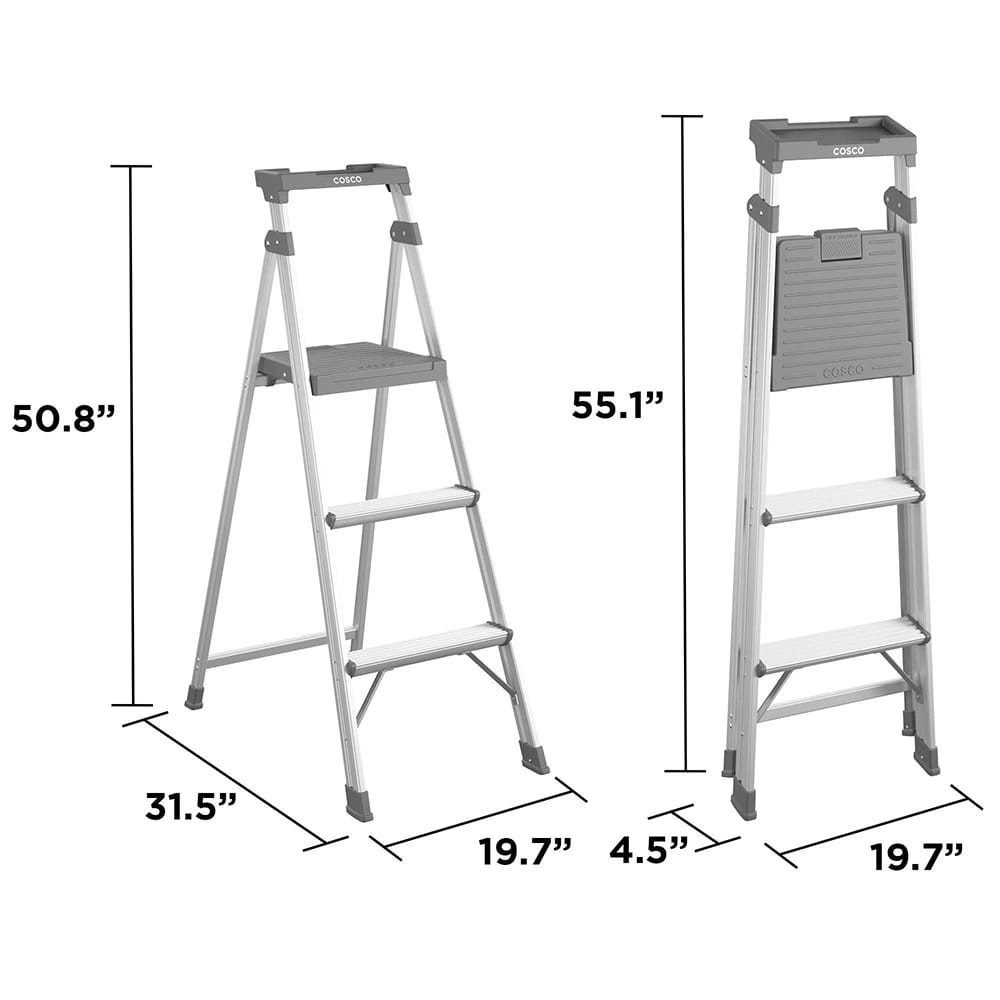 Cosco 3-Step Aluminum Folding Ladder