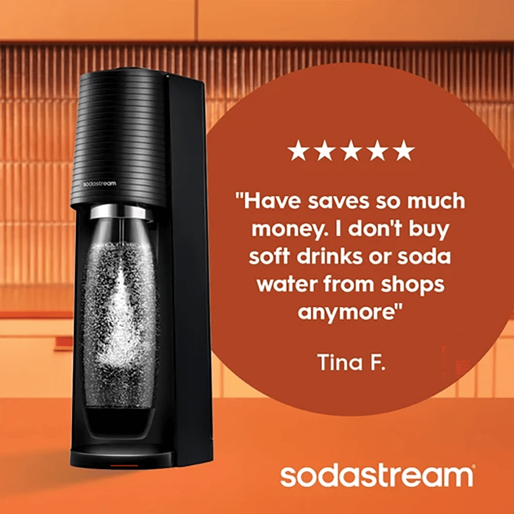 SodaStream TERRA Soda Machine and Sparkling Water Maker Kit, White/Gold