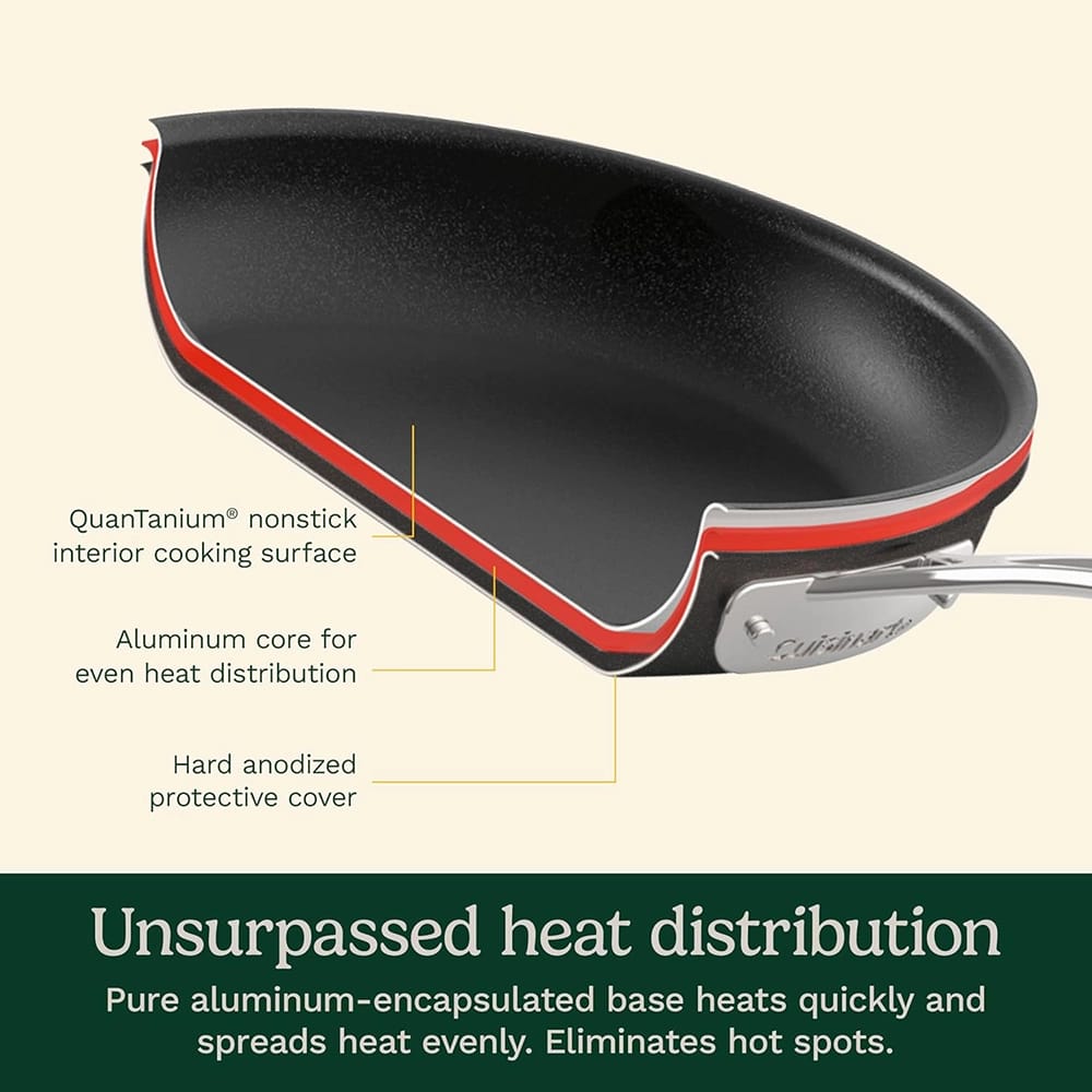 Cuisinart Nonstick Hard Anodized 17 Piece Cookware Set, Black