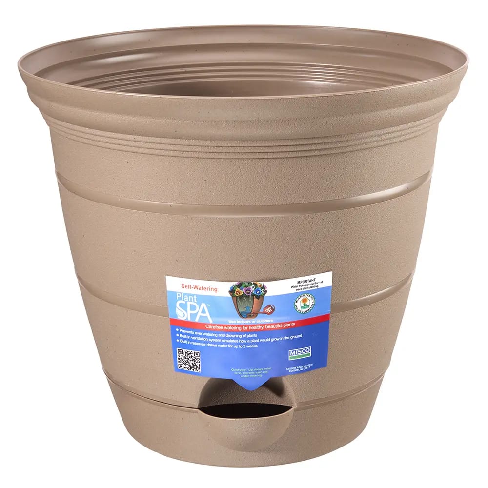 Plant Spa Self-Watering Planter, Sandalwood, 12"