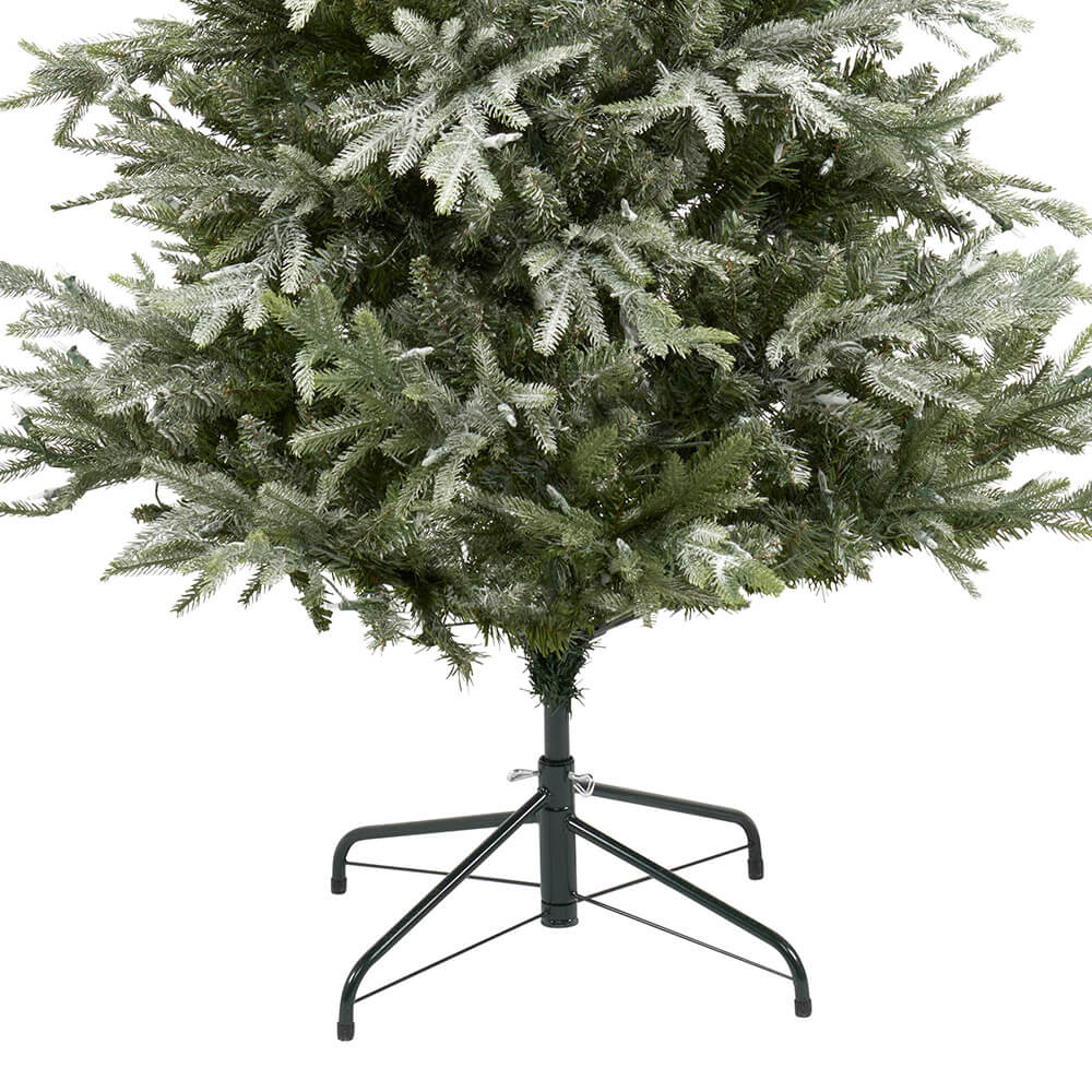 6.5' Pre-Lit Snow-Flocked Christmas Tree with Warm White LED Lights