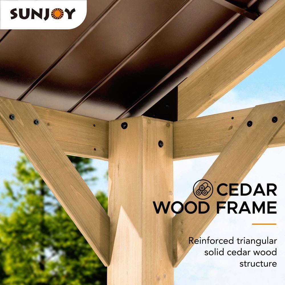 Liberty 13' x 15' Cedar Wood Hard Top Gazebo