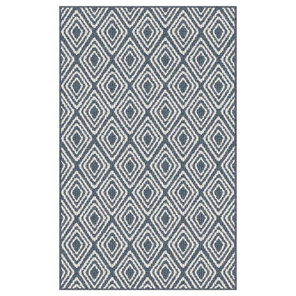 20.5"x32" Washable Accent Rug with Non-Skid Back, Blue