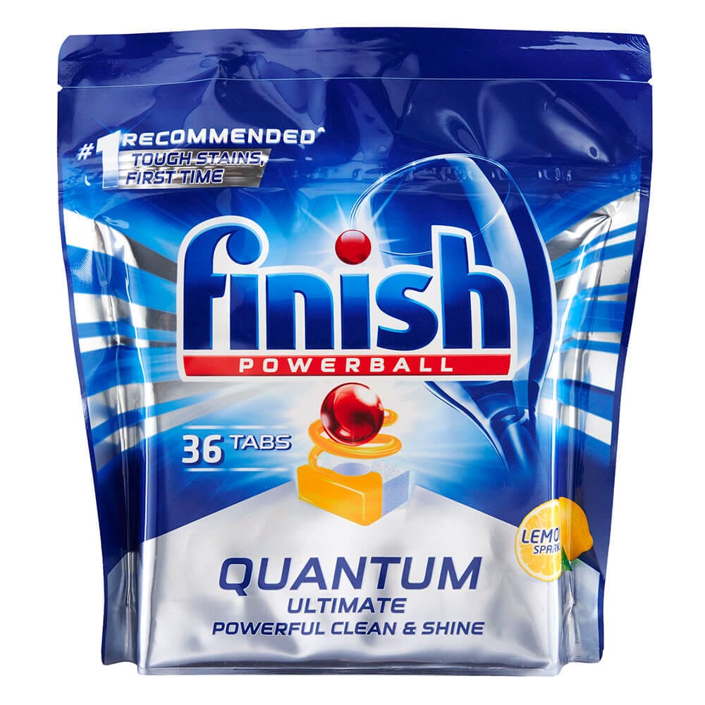 Finish Powerball Quantum Lemon Dishwasher Tabs, 36 Count
