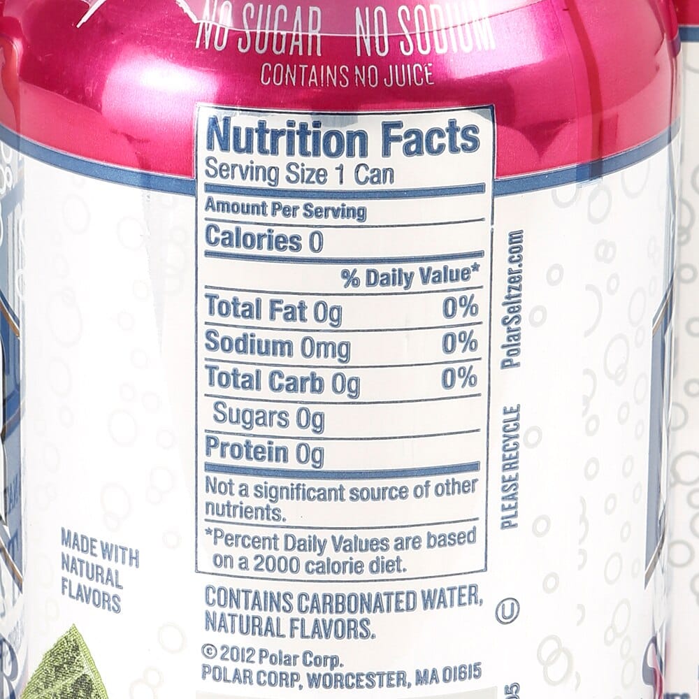 Polar Raspberry and Lime Seltzer, 12 fl oz, 6 Count