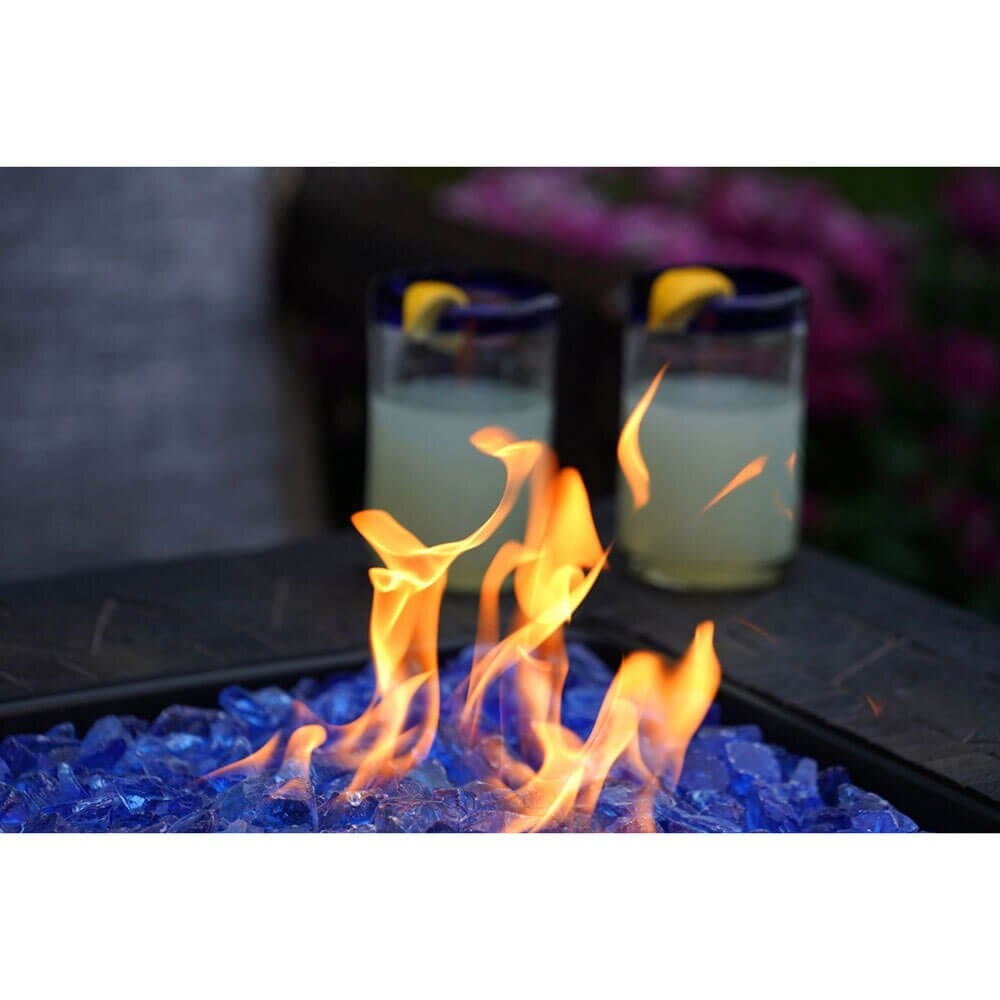 Endless Summer 30" Outdoor Propane Gas Fire Pit, 30,000 BTU, Blue Fireglass