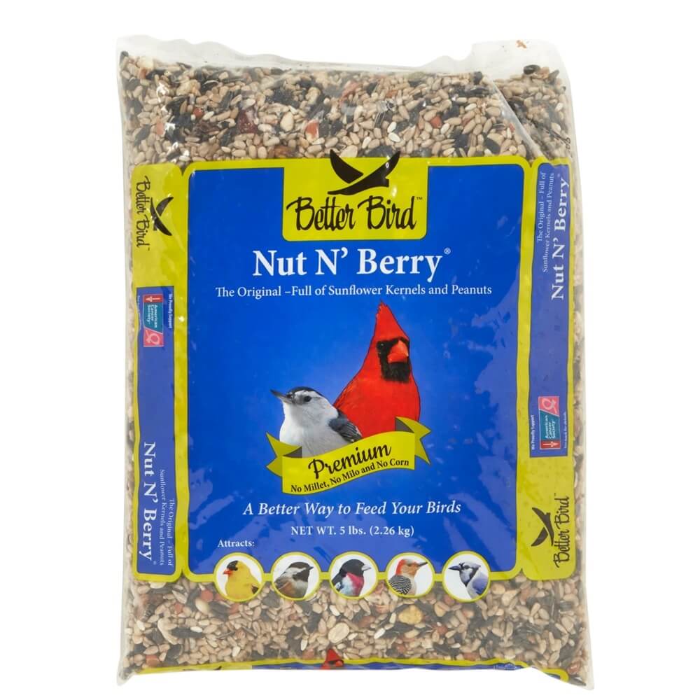 Better Bird Premium Nut N' Berry Bird Food, 5 lbs