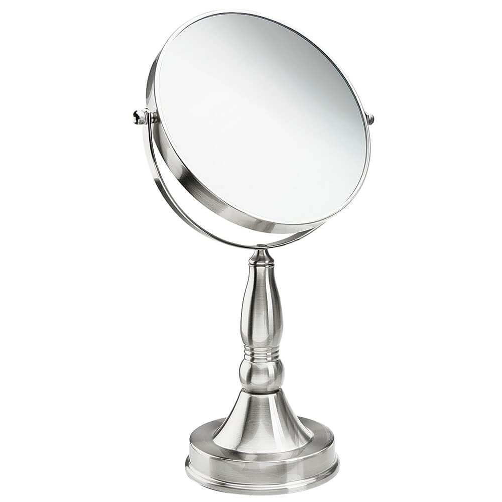 Double-Sided Tabletop Vanity Mirror, Satin Nickle