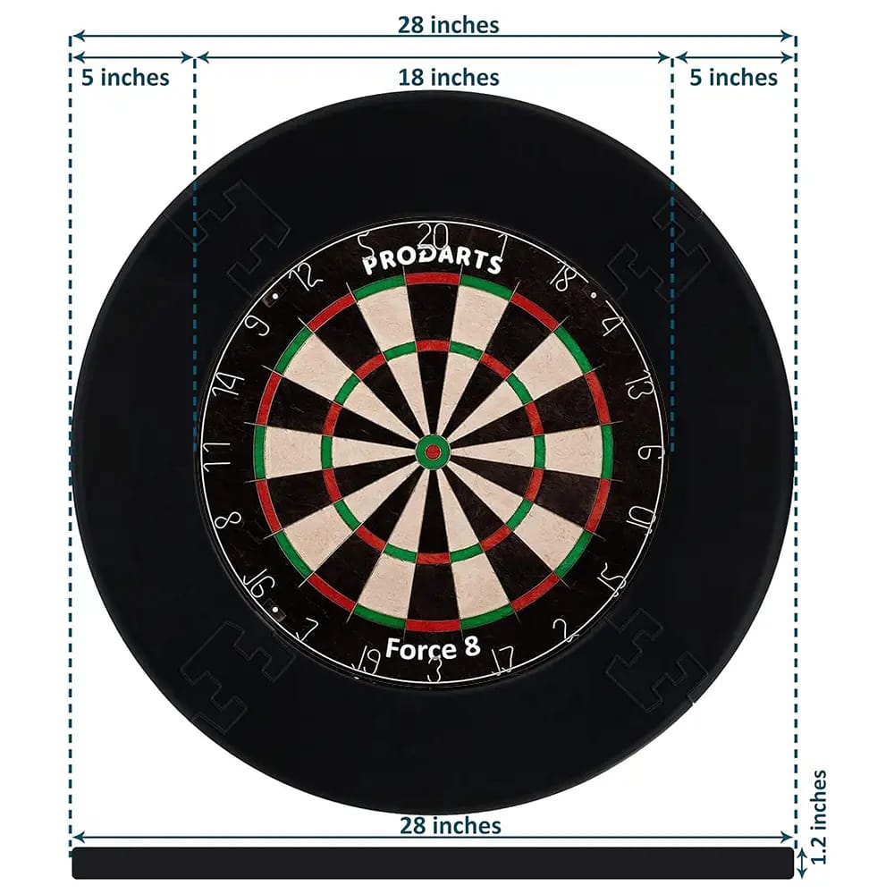 ProDarts Dartboard Surround Board, Black