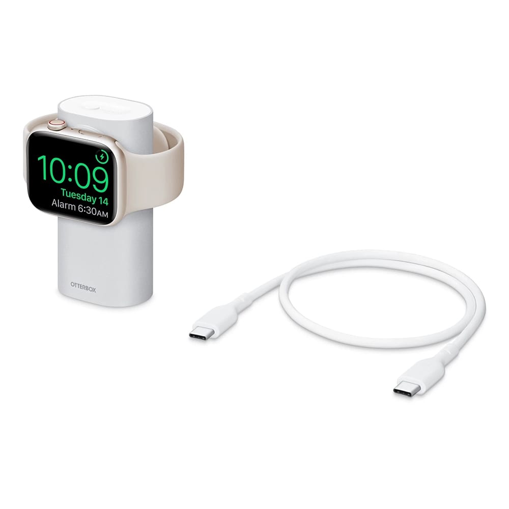 OtterBox 2 in 1 Power Bank with Apple Watch Charger, Silver