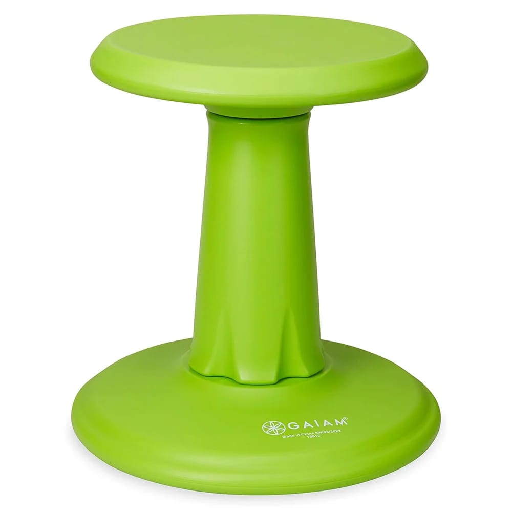 Gaiam Kids Wobble Stool Desk Chair, Lime