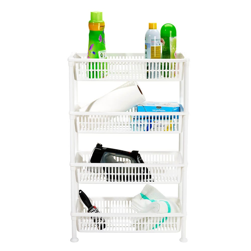 Nest Accents All Purpose 4-Tier Plastic Shelving, 31.4"