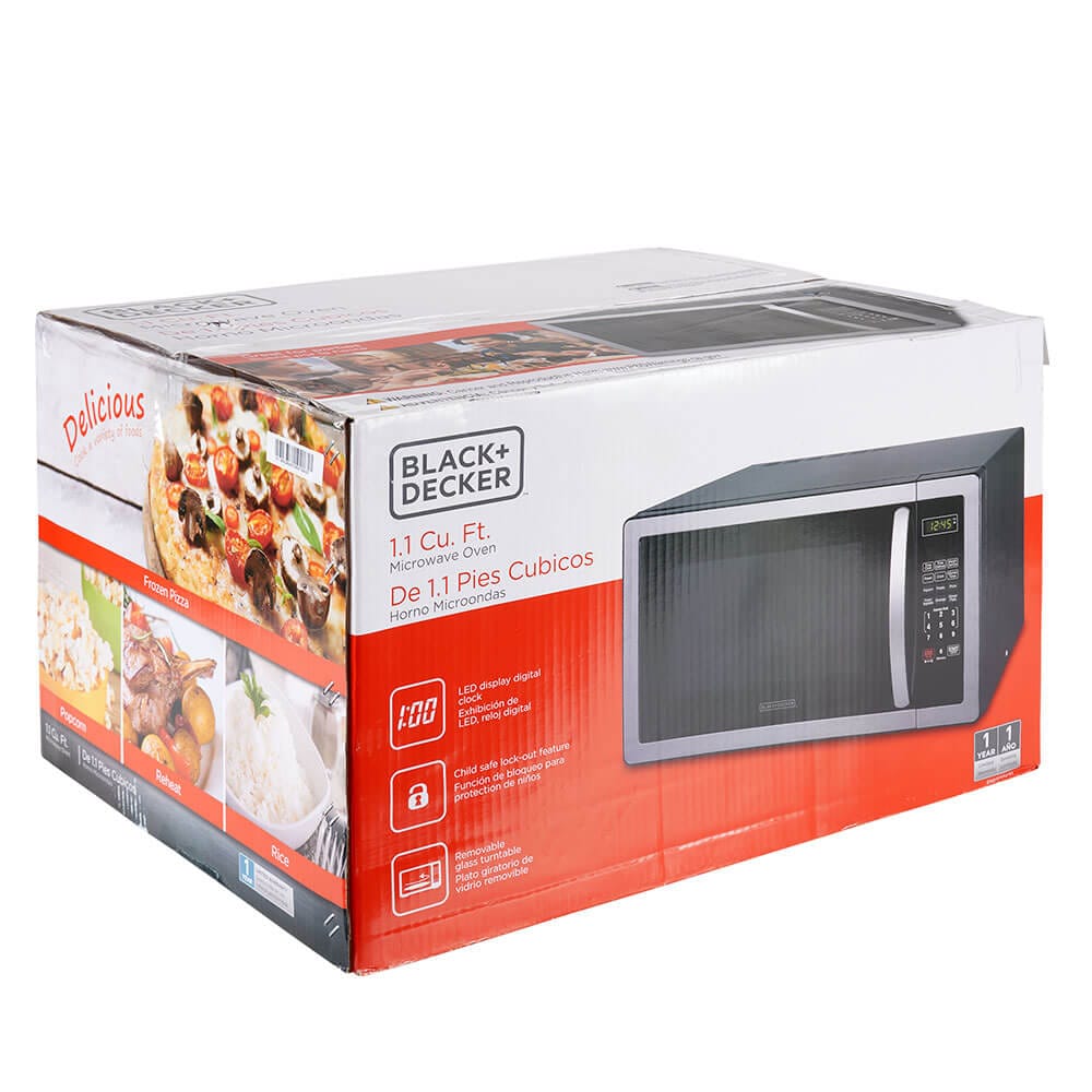 Black Decker 1000W Stainless Steel Microwave Oven