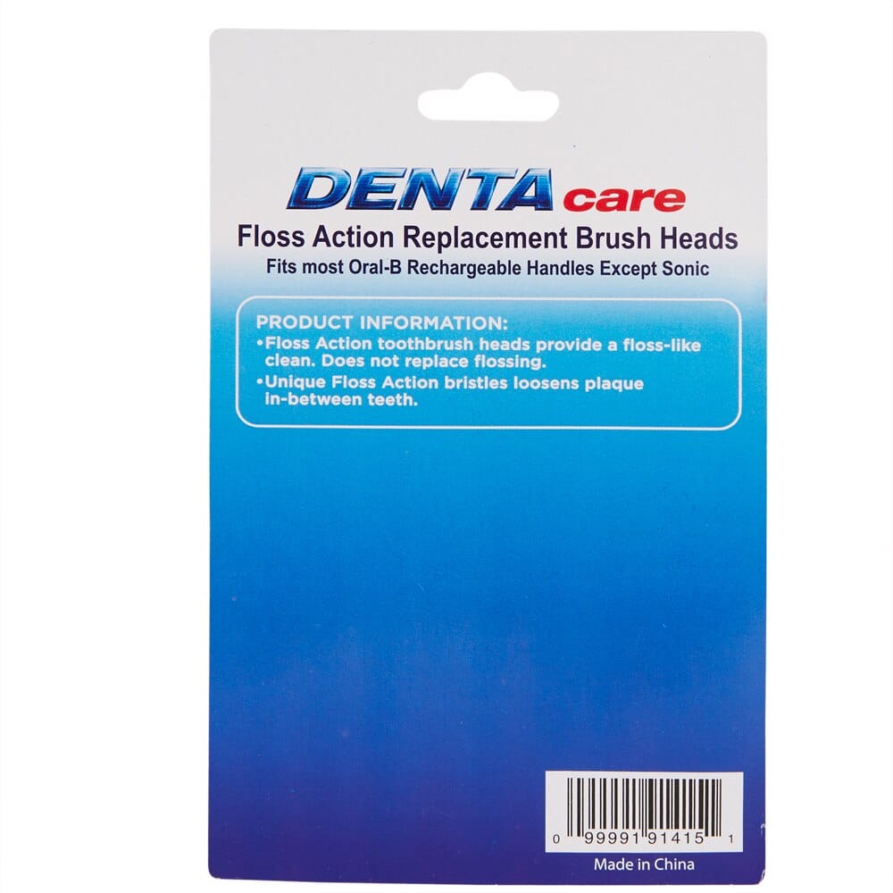 Dentacare Floss Action Replacement Brush Heads, 4 Count