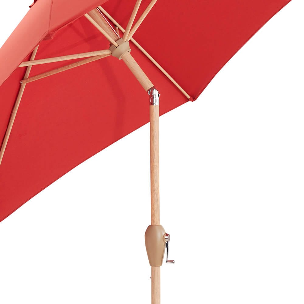 9' Market Umbrella with Crank & Tilt, Red/Orange