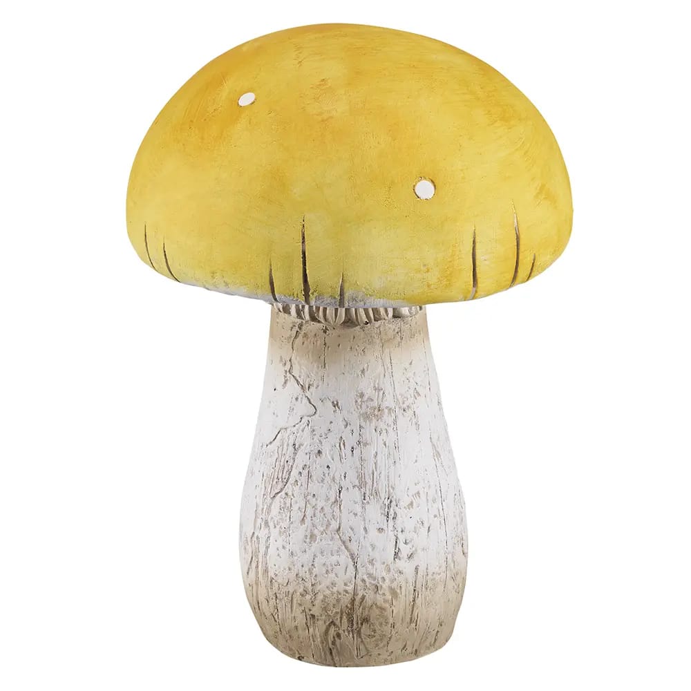 Yellow Mushroom Yard Decoration