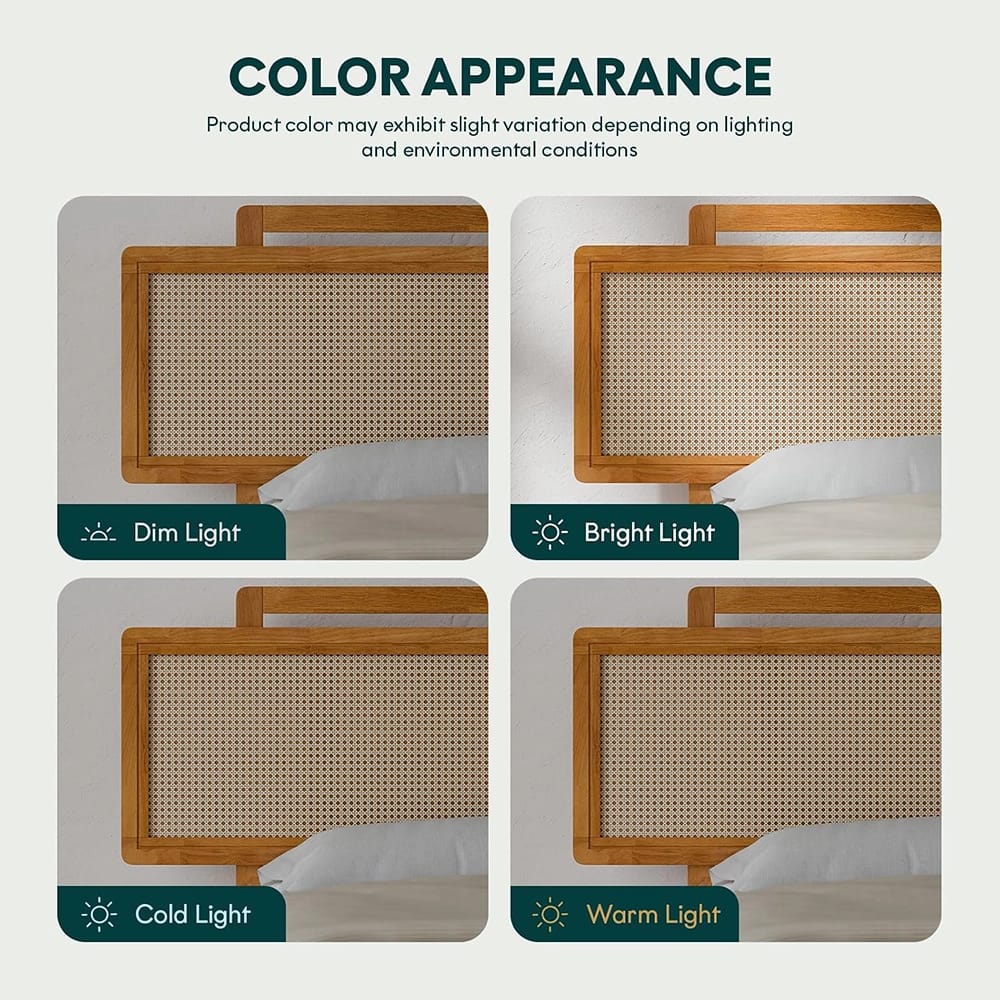 Bme Neil Queen Bed Frame, Teak Brown