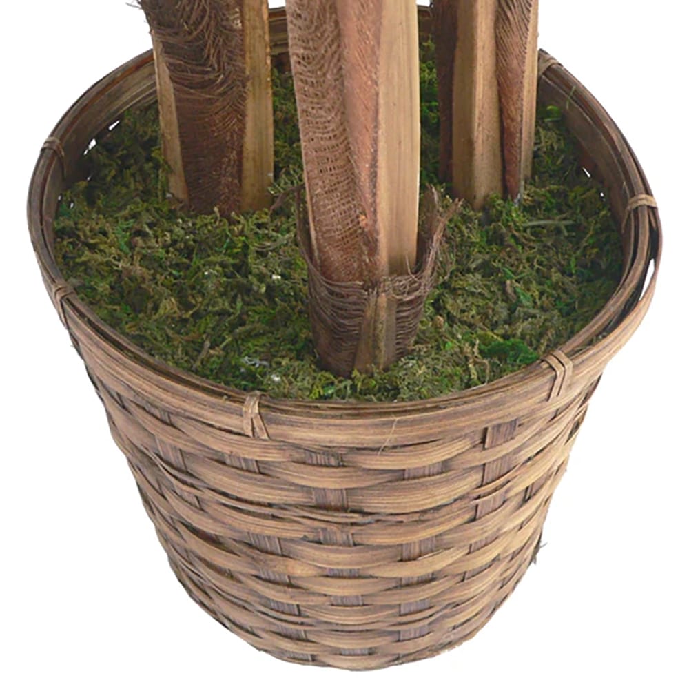 Vintage Home 60" Palm Tree in Bamboo Wicker Planter