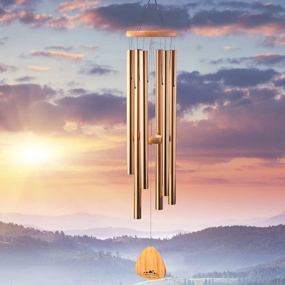 UpBlend Outdoors Kindness 41" Wind Chime, Bronze