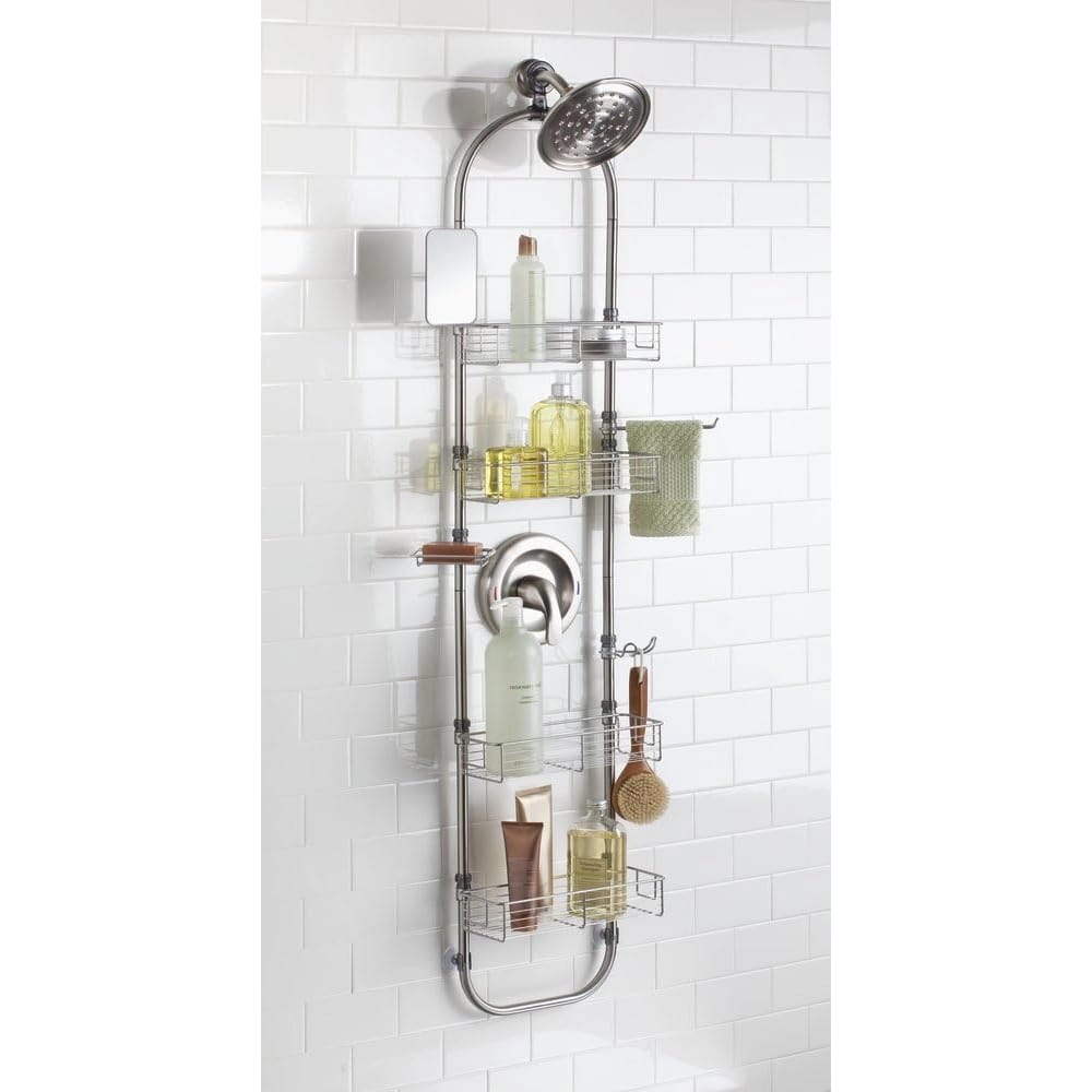 mDesign 4-Tier Stainless Steel Shower Caddy