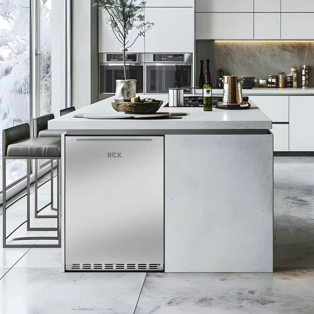 HCK 5.12 cu. ft. Stainless Steel Undercounter Beverage Refrigerator
