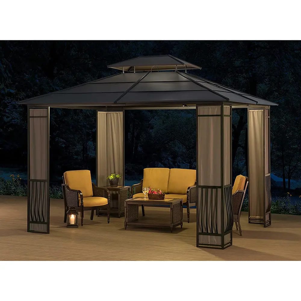 Wyndham 10' x 12' Hardtop Gazebo with Mosquito Netting