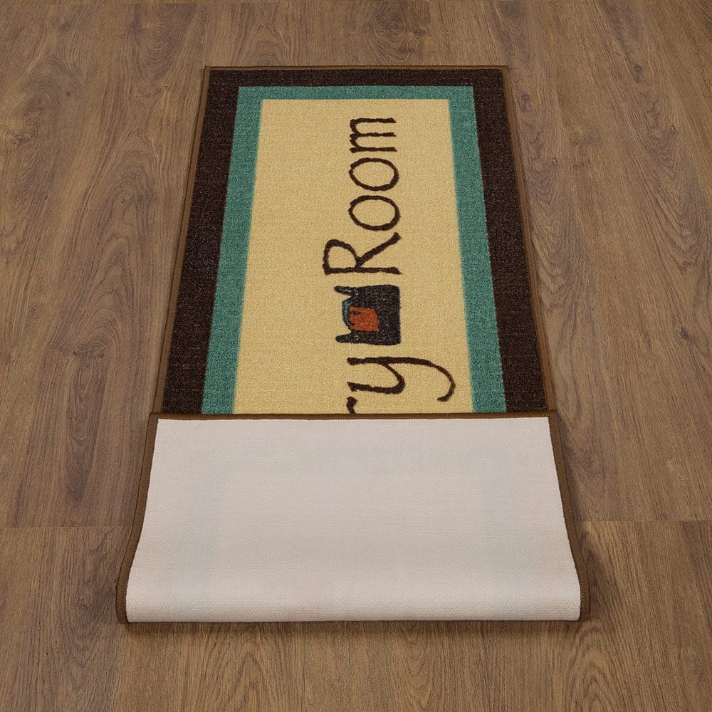 Machine Washable 20" x 59" Laundry Room Rug with Non-Slip Rubber Backing