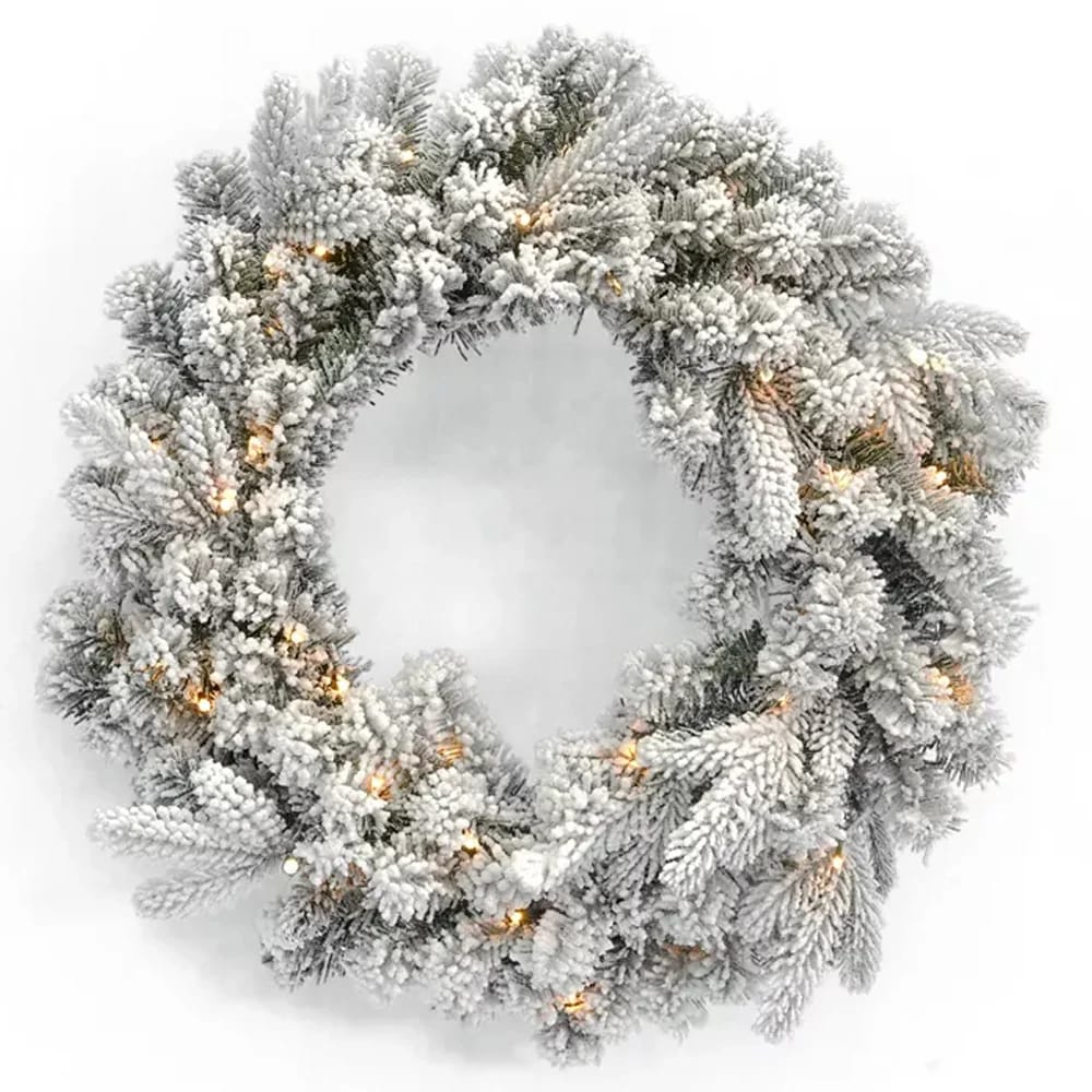 Estes Pine Pre-Lit Wreath & Garland Front Door Kit