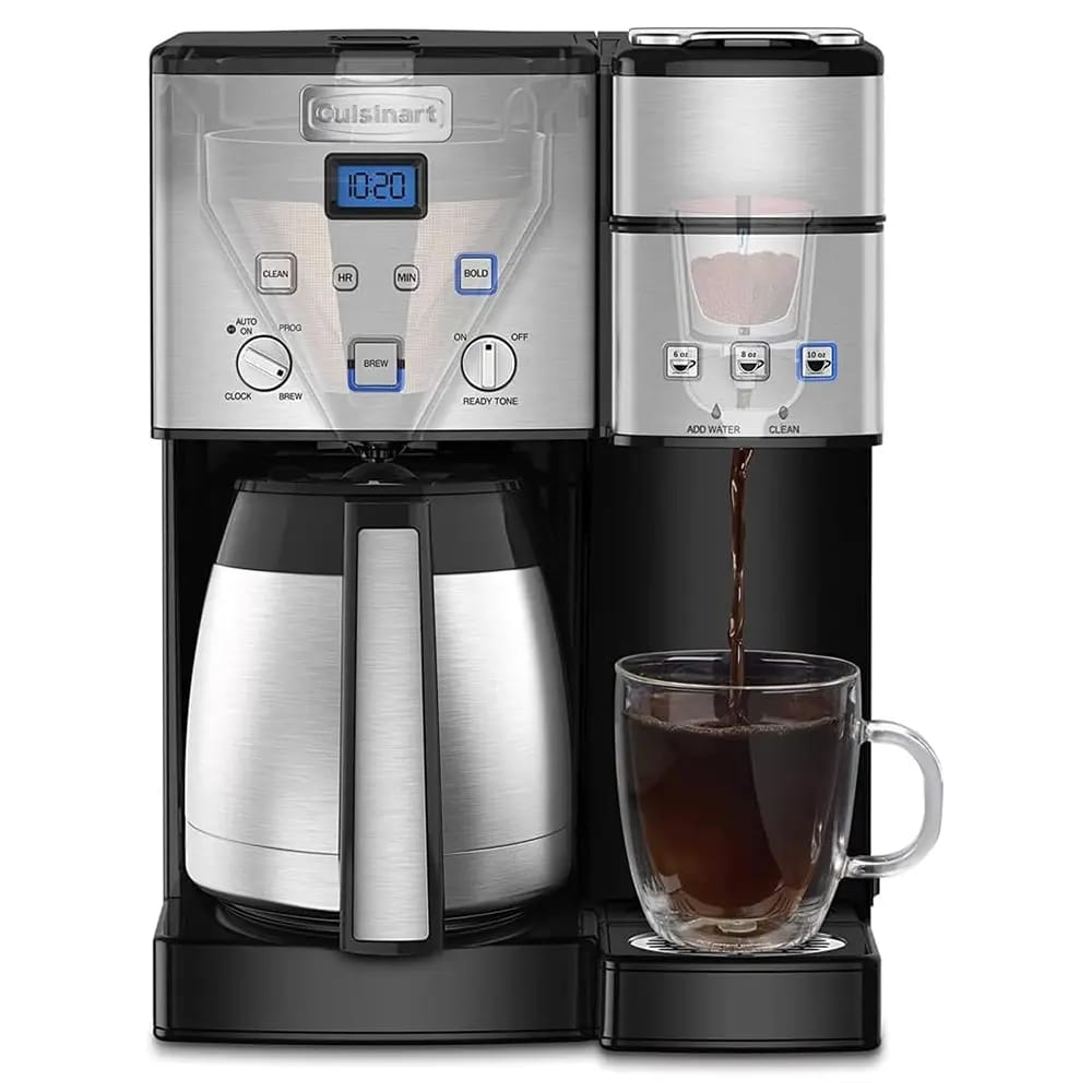 Cuisinart 10-Cup Thermal Coffeemaker and Single-Serve Brewer (Factory Refurbished)