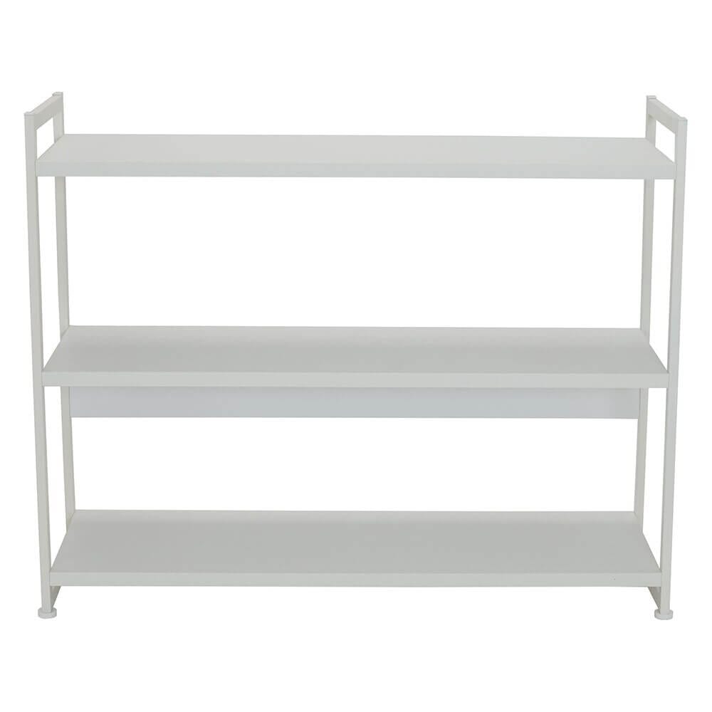 Household Essentials Jamestown Collection 3-Tier Bookshelf, Scandinavian  White