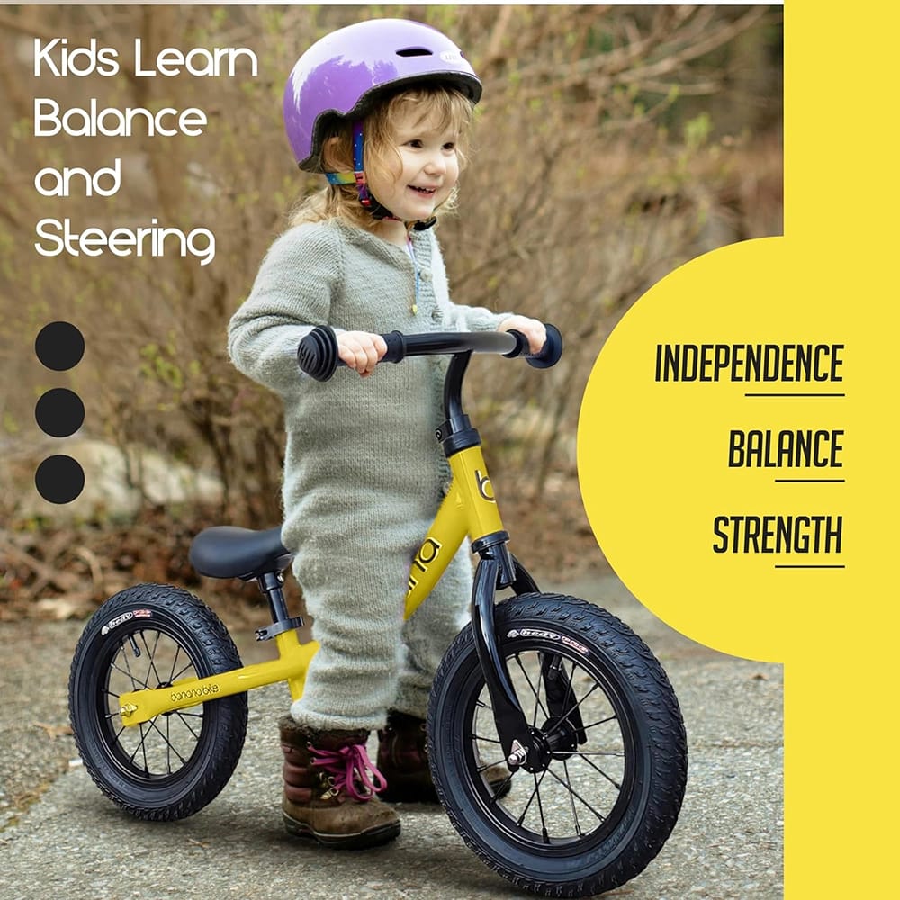 Banana Bike GT Lightweight Balancing Bike, Yellow