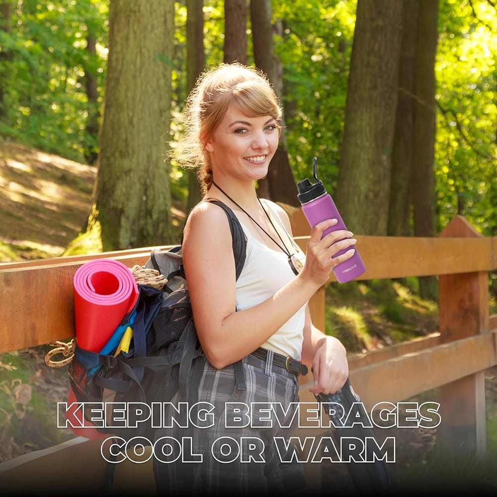 HYDRATE 24 oz Water Bottle, Purple