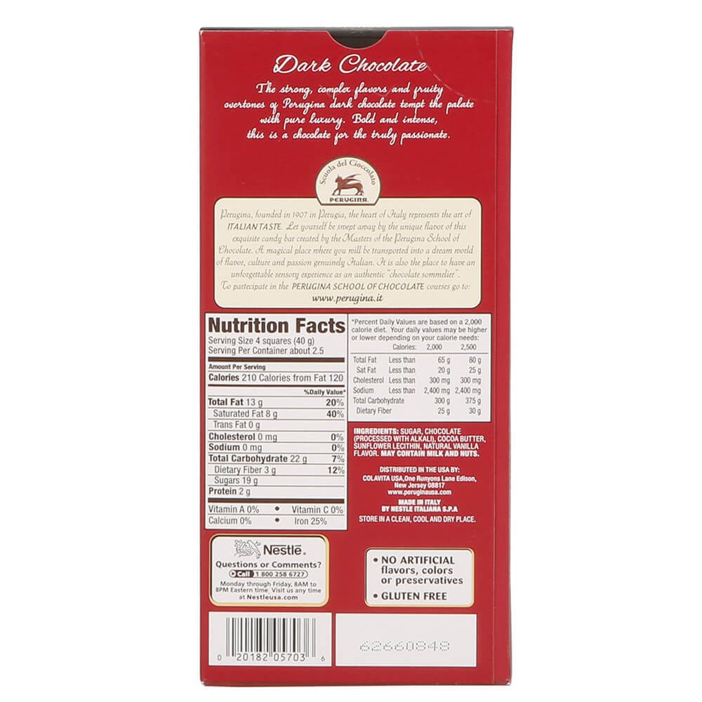 Perugina Dark Chocolate Bar, 3.5 oz