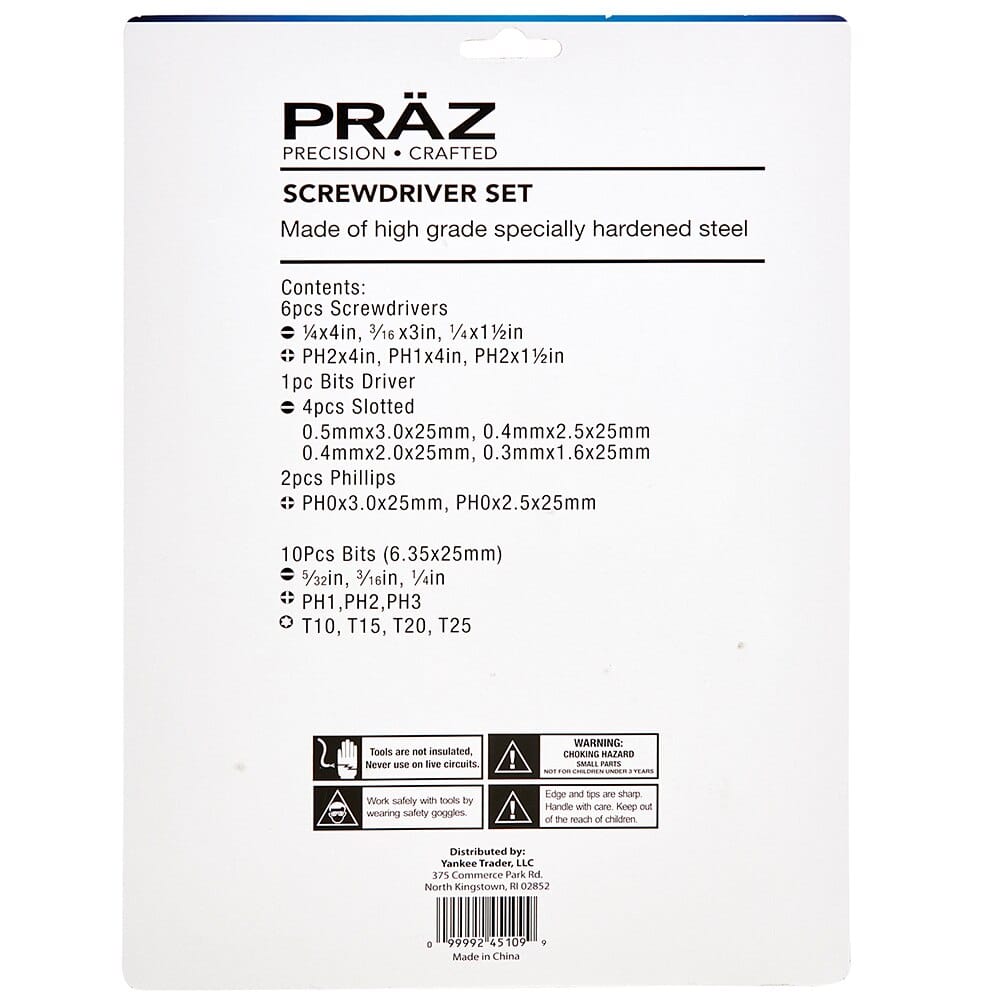 PRAZ Screwdriver Set, 23-Piece