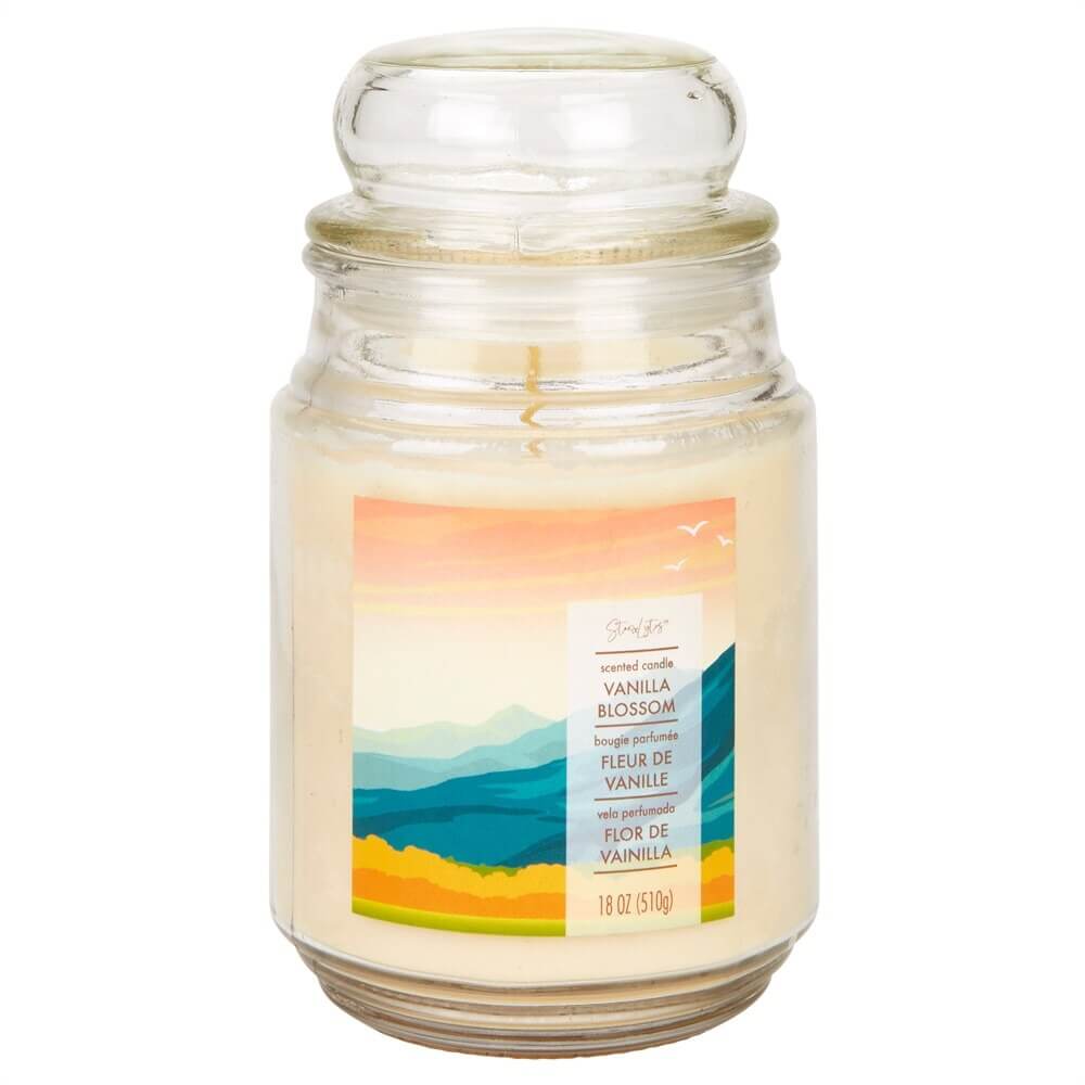 Star Lytes Vanilla Blossom Apothecary Scented Jar Candle, 18 oz