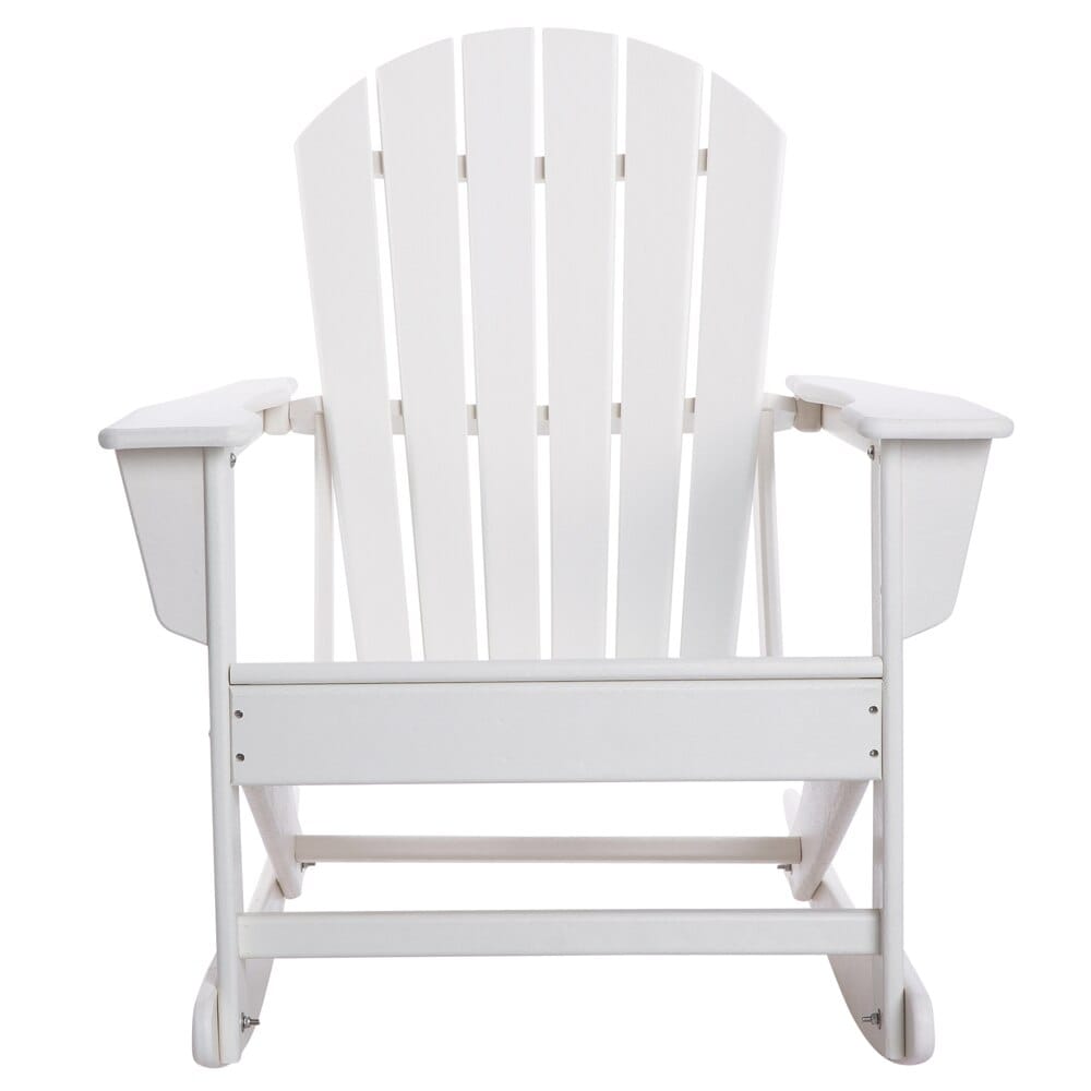 All-Weather Adirondack Rocking Chair, White