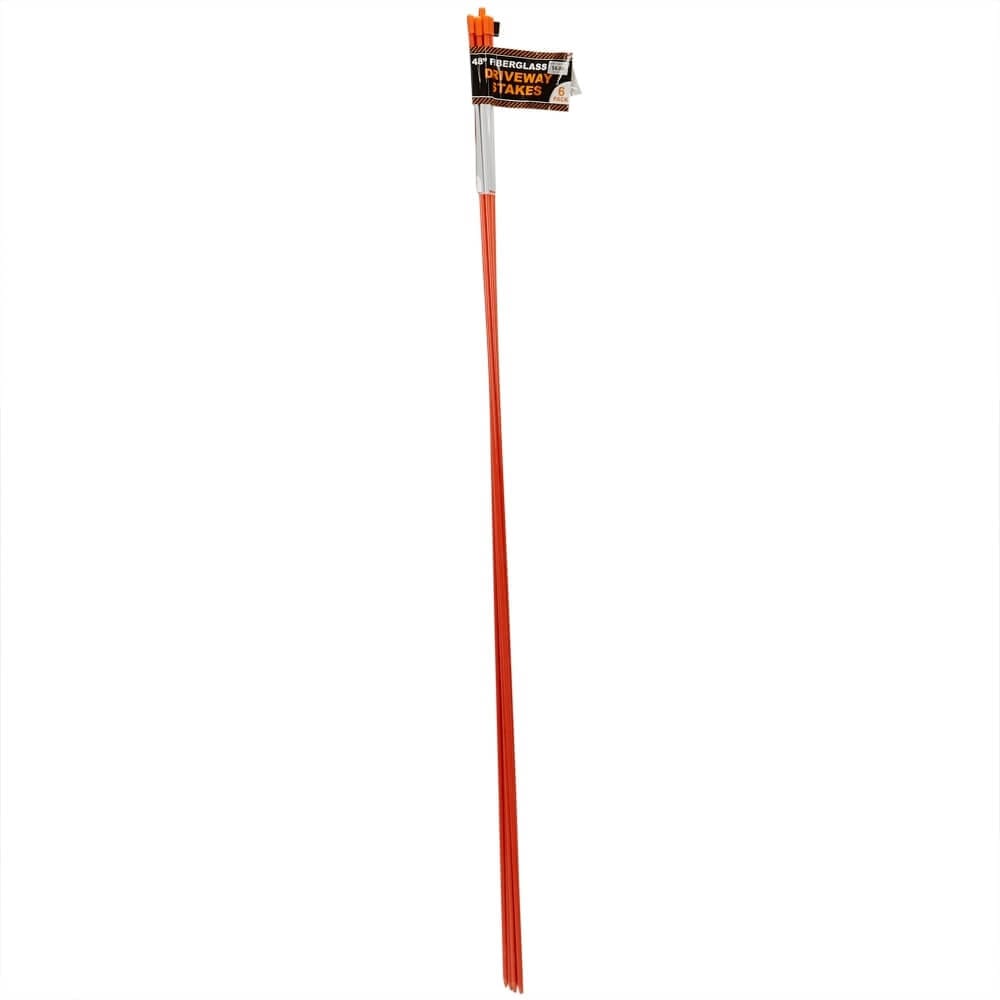 48" Fiberglass Driveway Stakes, 6 Count