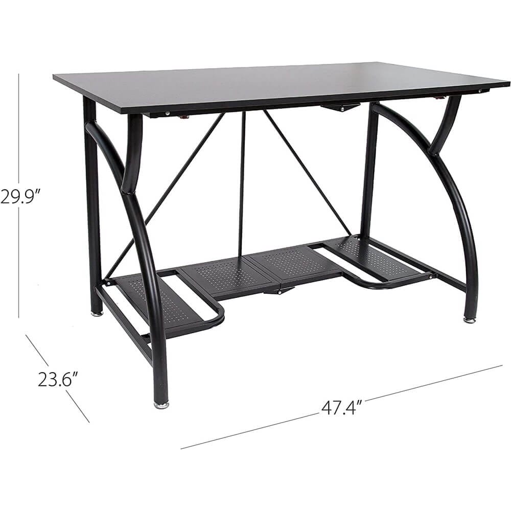 Origami Folding Computer Desk, Black