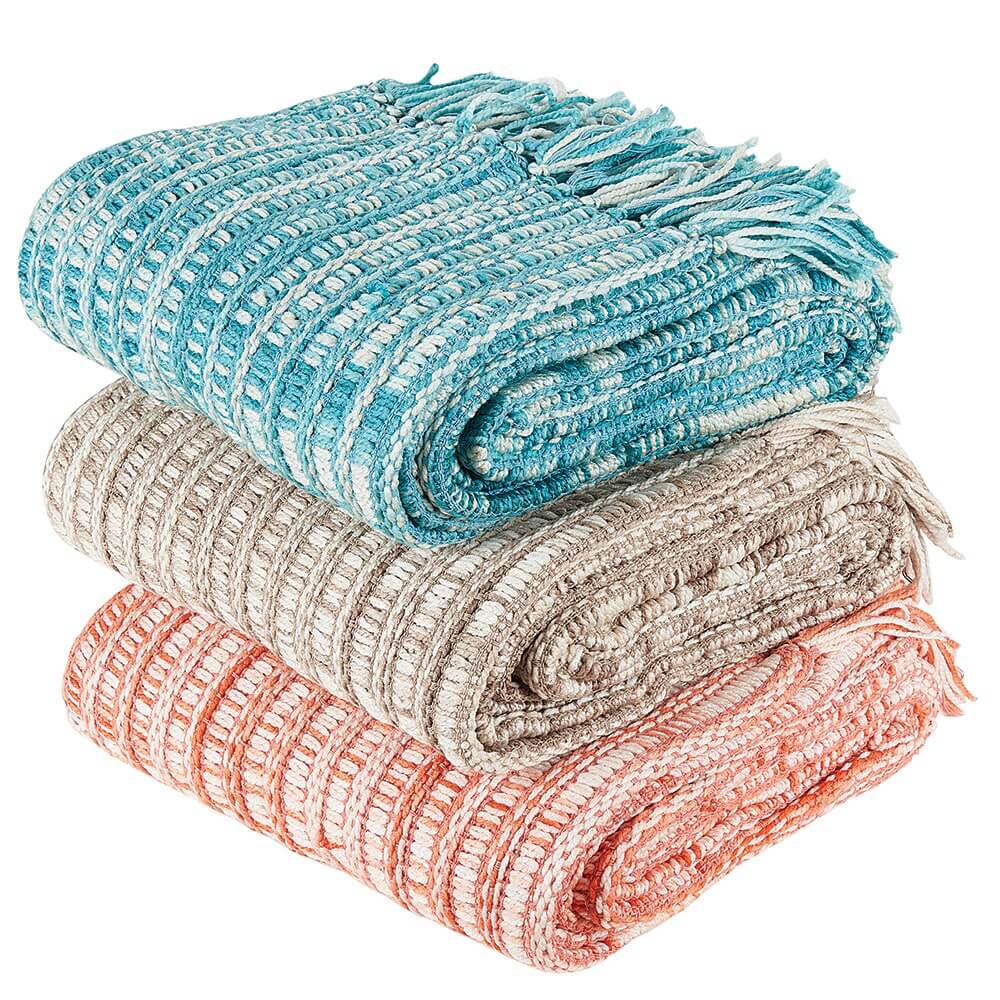 Coastal Collection Chenille Throw Blanket