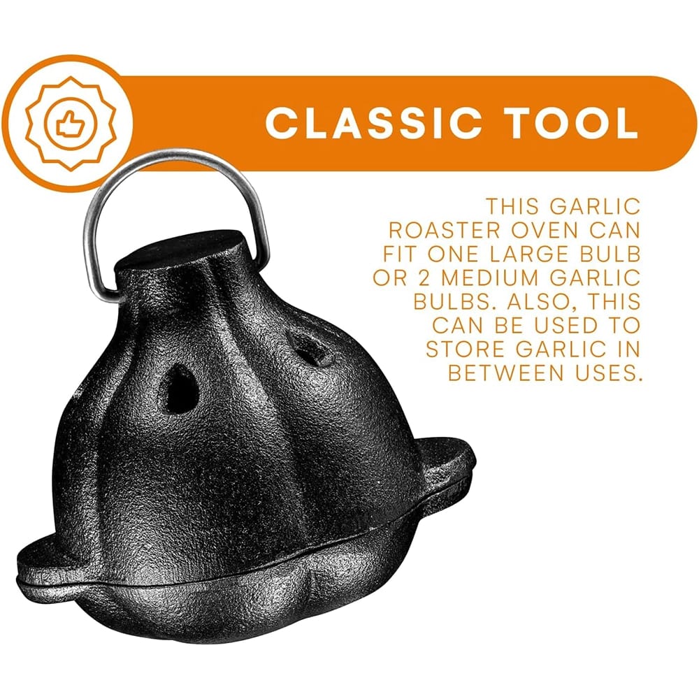 Bruntmor Pre-Seasoned Cast Iron Garlic Roaster
