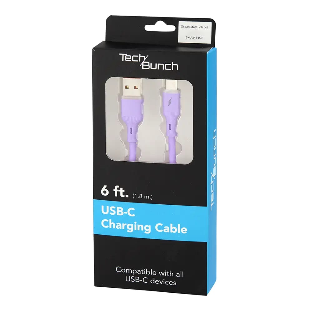 Tech Bunch USB-C Charging Cable, 6'
