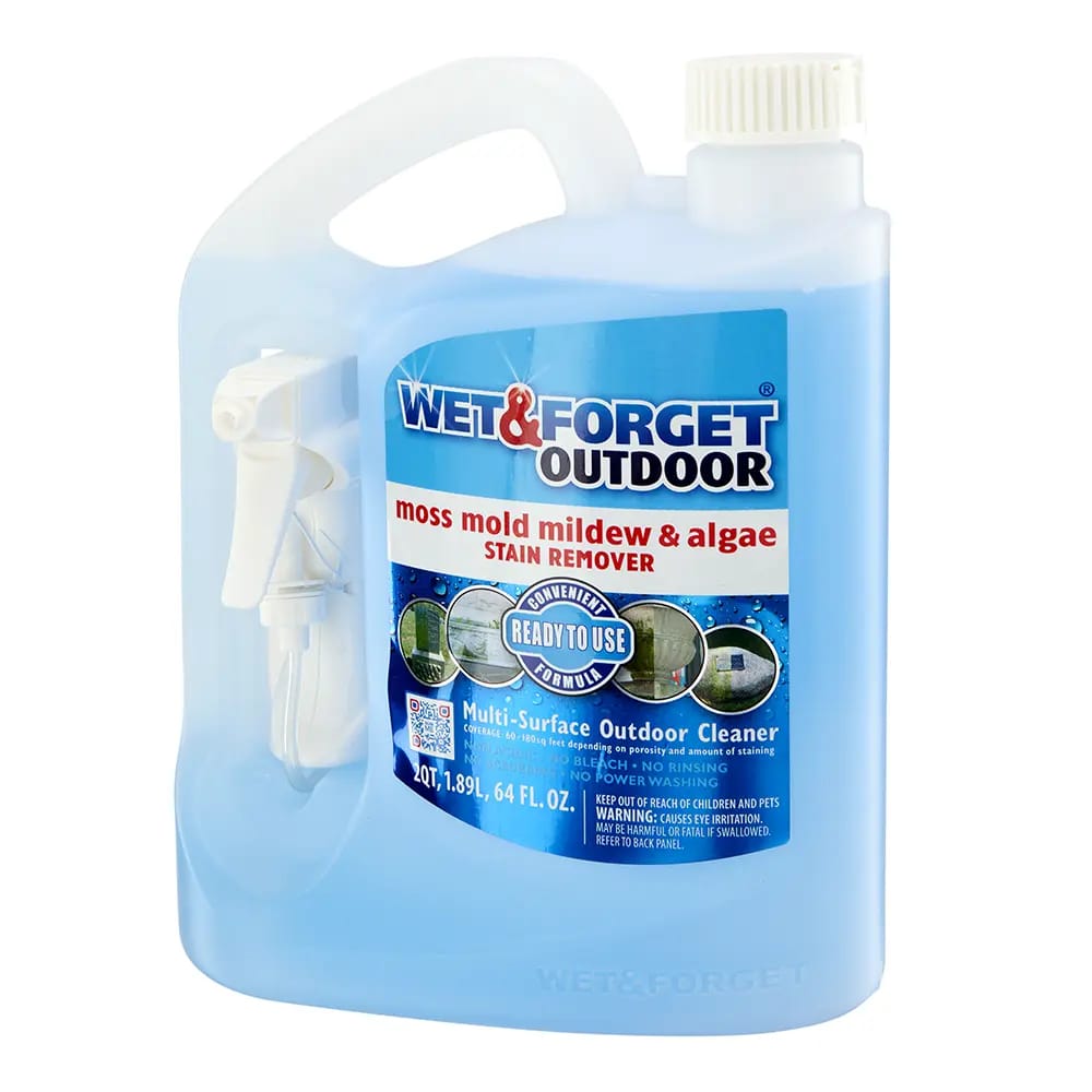 Wet & Forget Outdoor Moss, Mold, Mildew, & Algae Stain Remover, 64 fl. oz.